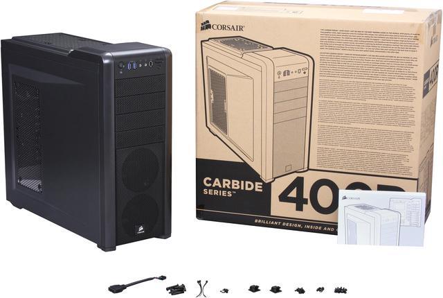 Alt view image 9 of 9 - Corsair Carbide Series 400R Graphite Grey and Black ATX Mid Tower Gaming Case