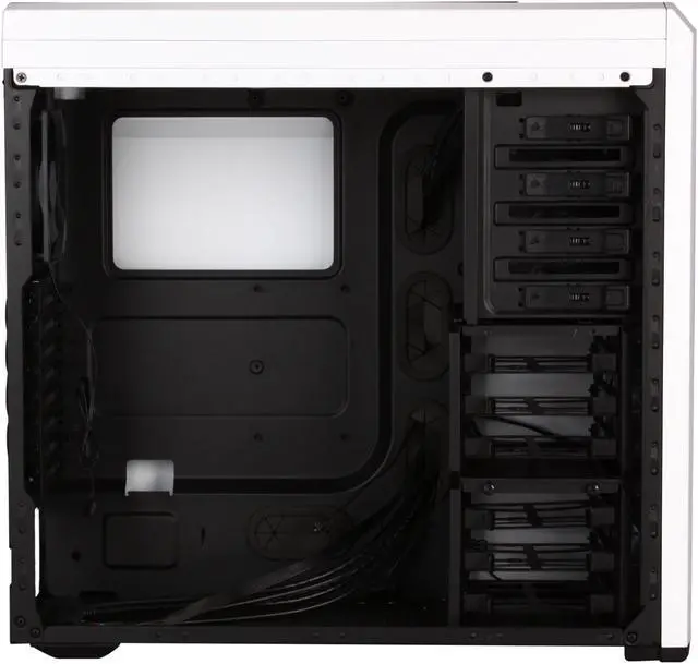 Alt view image 6 of 9 - Corsair Carbide Series 500R Arctic White Steel / Plastic ATX Mid Tower Gaming Case