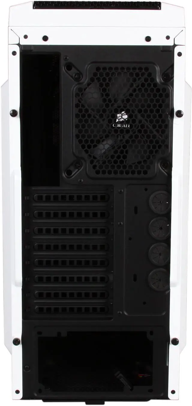 Alt view image 8 of 9 - Corsair Carbide Series 500R Arctic White Steel / Plastic ATX Mid Tower Gaming Case