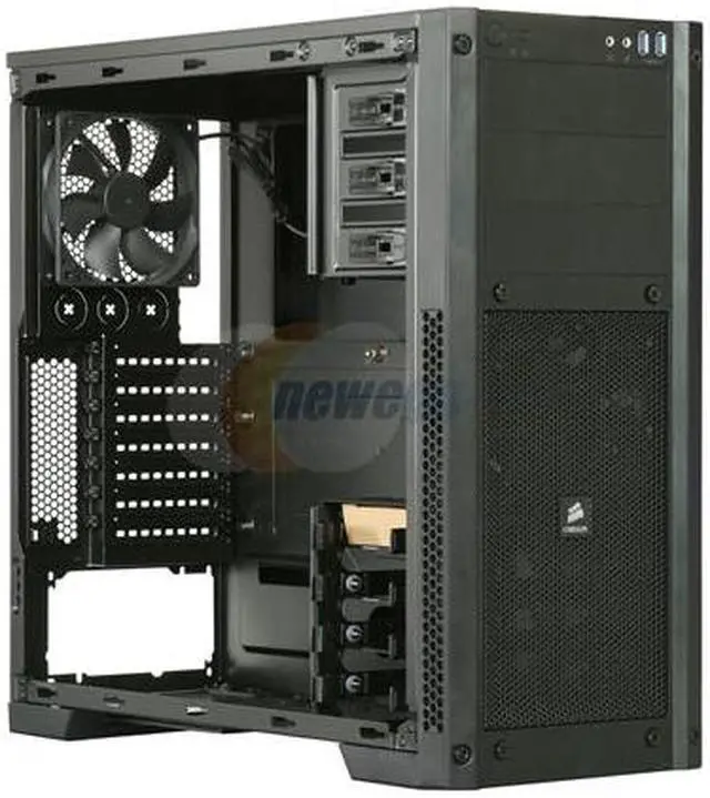 Alt view image 7 of 8 - Corsair Carbide Series 300R Black Steel / Plastic ATX Mid Tower Computer Case ATX (not included) Power Supply