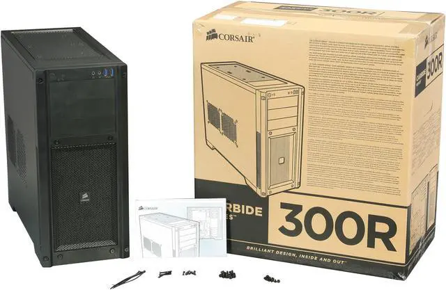 Alt view image 8 of 8 - Corsair Carbide Series 300R Black Steel / Plastic ATX Mid Tower Computer Case ATX (not included) Power Supply
