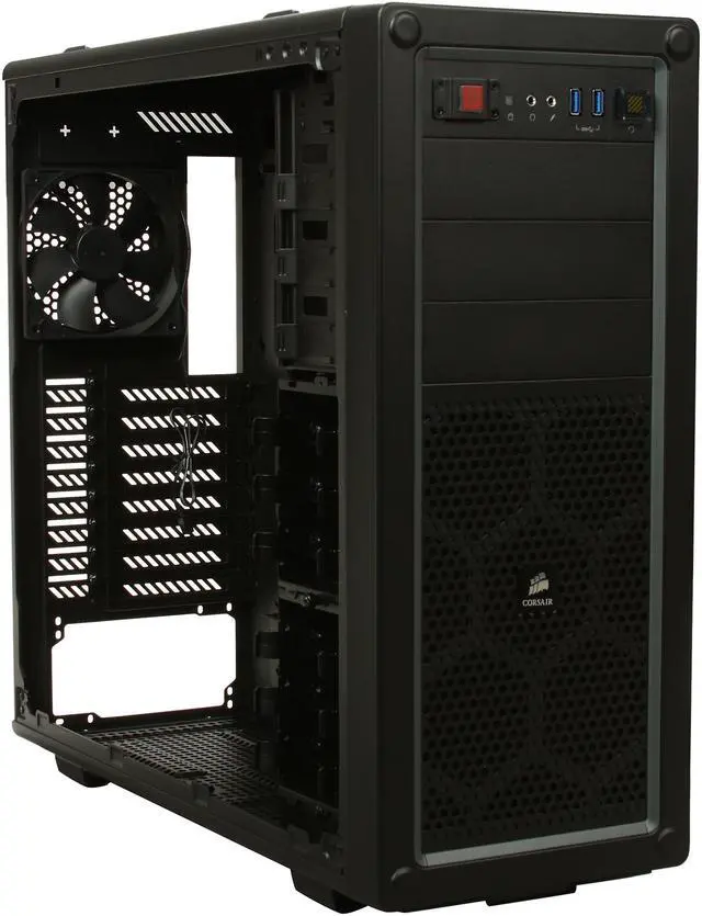 Alt view image 6 of 8 - Corsair Vengeance Series C70 Gunmetal Black Steel ATX Mid Tower Computer Case