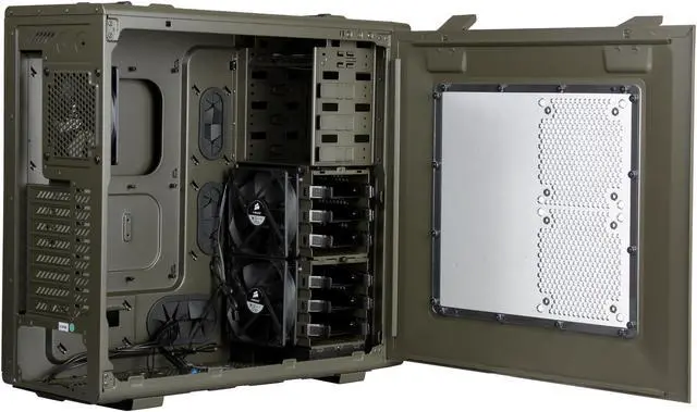 Alt view image 5 of 8 - Corsair Vengeance Series C70 Military Green Steel ATX Mid Tower Computer Case