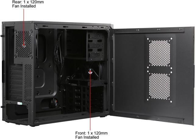 Alt view image 7 of 13 - Corsair Carbide Series 200R Black Steel / Plastic Compact ATX Mid Tower Case