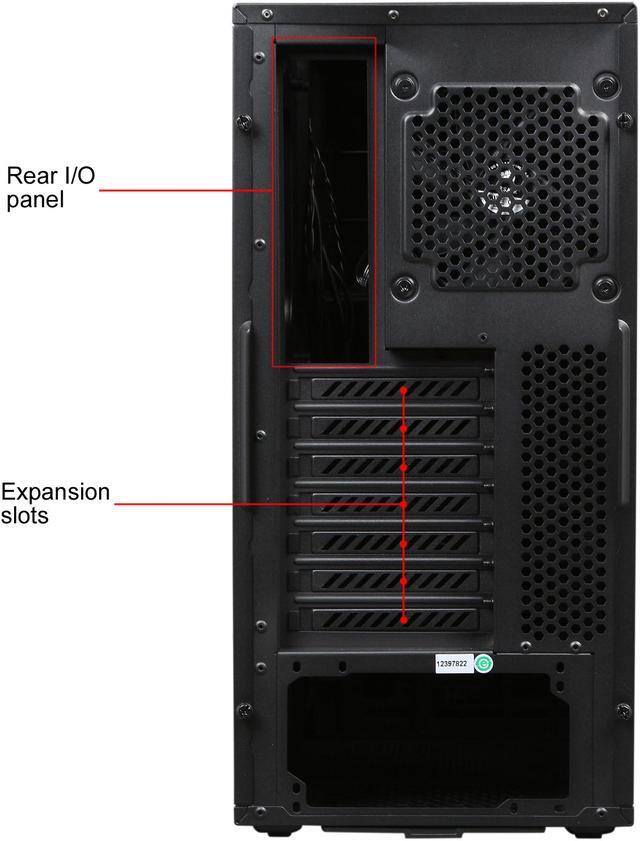 Alt view image 12 of 13 - Corsair Carbide Series 200R Black Steel / Plastic Compact ATX Mid Tower Case