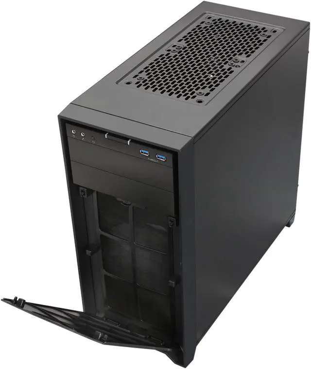Alt view image 9 of 10 - Corsair Obsidian Series 350D CC-9011028-WW Black Aluminum / Steel MicroATX Case