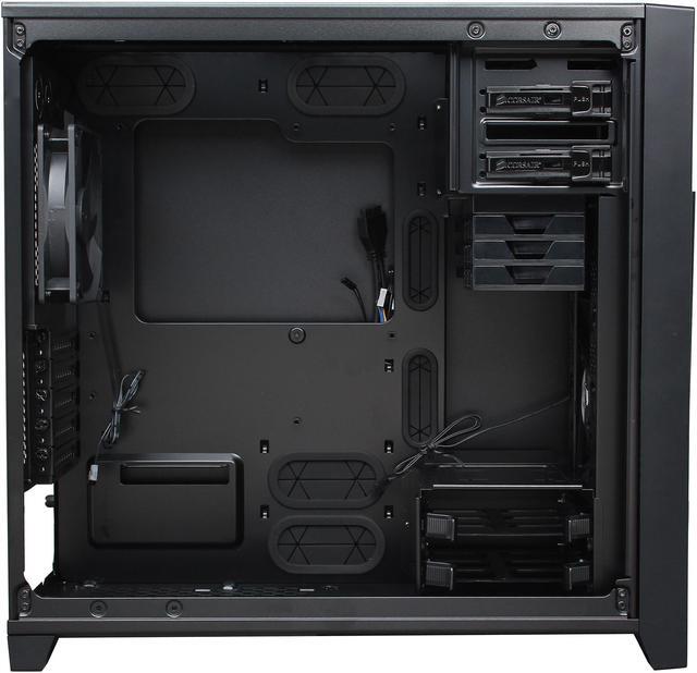 Alt view image 6 of 10 - Corsair Obsidian Series 350D CC-9011029-WW Black Aluminum / Steel MicroATX Case with Window