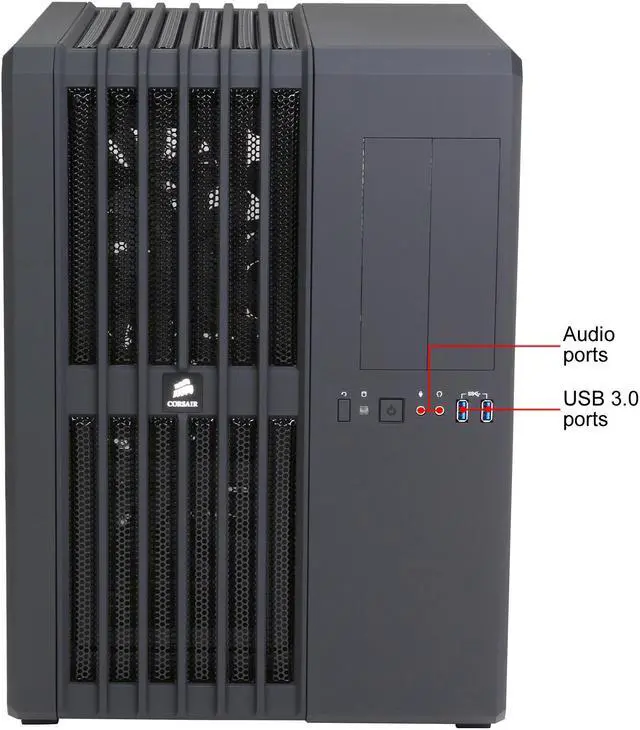 Alt view image 2 of 13 - Corsair Carbide Series Air 540 (CC-9011030-WW) Black Steel High Airflow ATX Cube Case Support ATX Power Supply