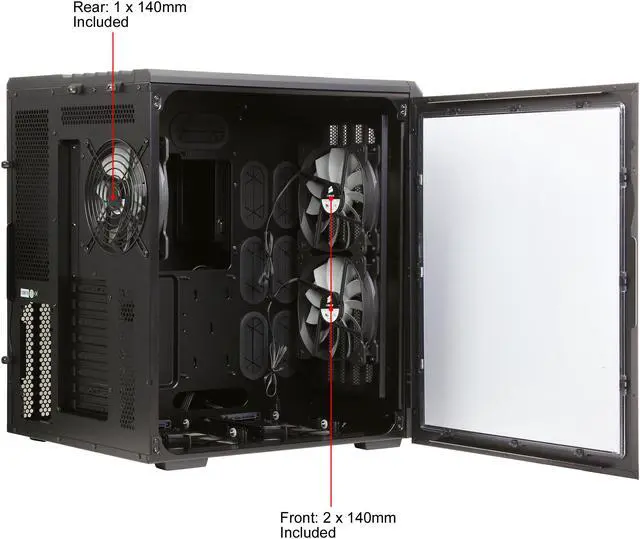 Alt view image 6 of 13 - Corsair Carbide Series Air 540 (CC-9011030-WW) Black Steel High Airflow ATX Cube Case Support ATX Power Supply
