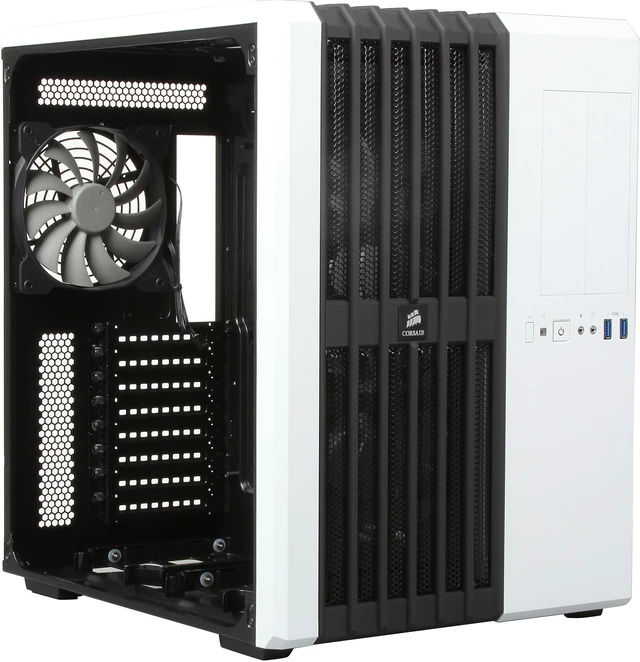 Alt view image 10 of 14 - Corsair Carbide Series Air 540 (CC-9011048-WW) Arctic White Steel High Airflow ATX Cube Case