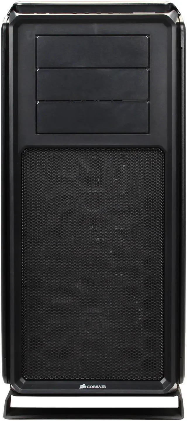 Alt view image 2 of 10 - Corsair Graphite Series 730T Black Steel / Plastic ATX Full Tower Gaming Case with Two 140mm Red LED Fans