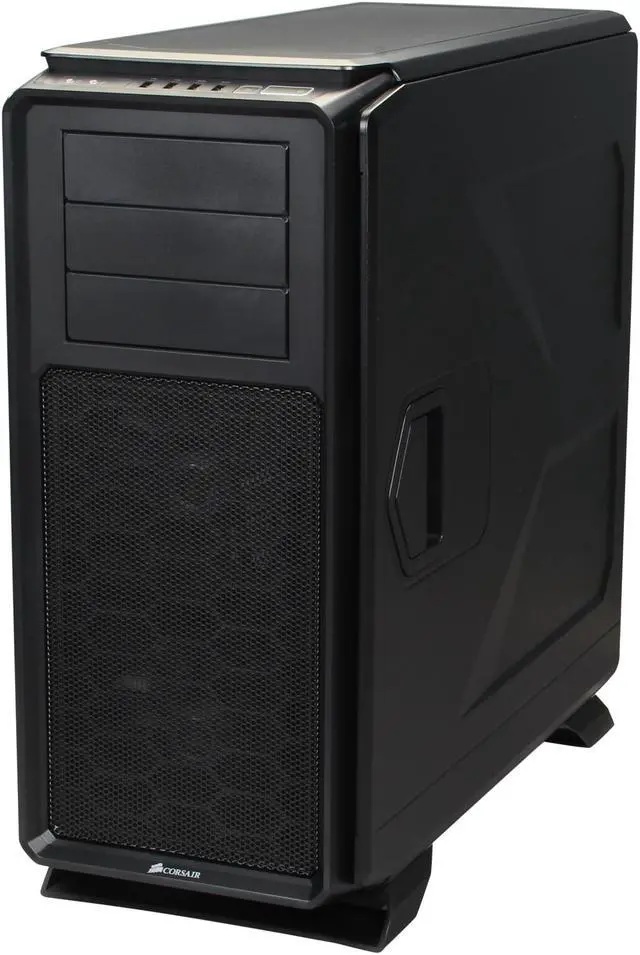 Alt view image 3 of 10 - Corsair Graphite Series 730T Black Steel / Plastic ATX Full Tower Gaming Case with Two 140mm Red LED Fans