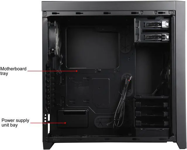 Alt view image 8 of 12 - Corsair Obsidian Series 450D Black Brushed Aluminum and Steel ATX Mid Tower Gaming Computer Case