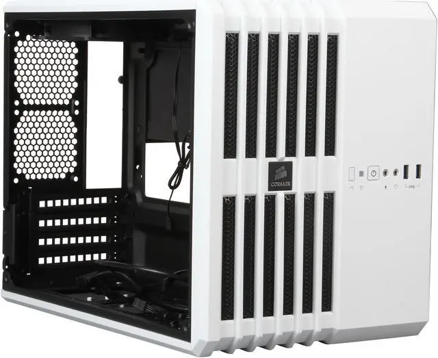 Alt view image 8 of 9 - Corsair Carbide Series Air 240 (CC-9011069-WW) Arctic White Steel Micro ATX Mid Tower Air 240 High Airflow MicroATX and Mini-ITX PC Case ATX (not included) Power Supply