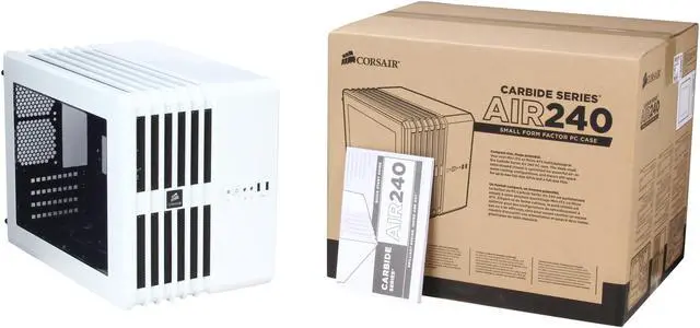 Alt view image 10 of 9 - Corsair Carbide Series Air 240 (CC-9011069-WW) Arctic White Steel Micro ATX Mid Tower Air 240 High Airflow MicroATX and Mini-ITX PC Case ATX (not included) Power Supply