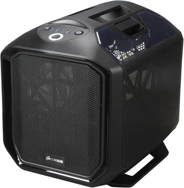 Alt view image 3 of 10 - Corsair Graphite Series CC-9011061-WW Black Steel / Plastic Mini-ITX 380T Portable Mini ITX Case