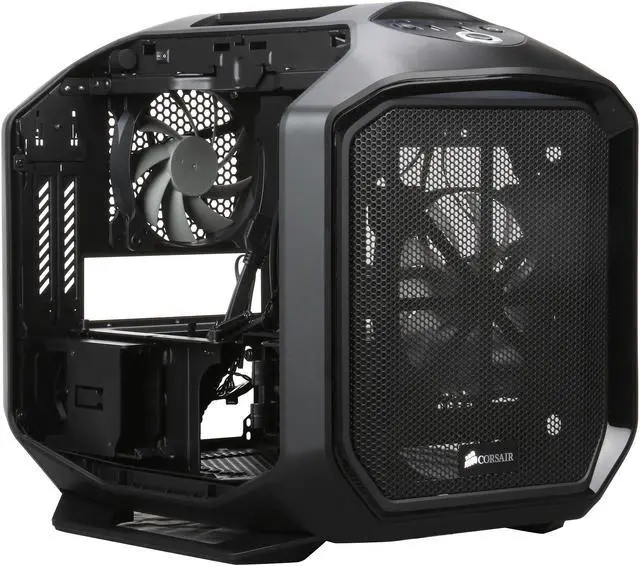 Alt view image 7 of 10 - Corsair Graphite Series CC-9011061-WW Black Steel / Plastic Mini-ITX 380T Portable Mini ITX Case