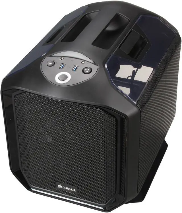Alt view image 8 of 10 - Corsair Graphite Series CC-9011061-WW Black Steel / Plastic Mini-ITX 380T Portable Mini ITX Case