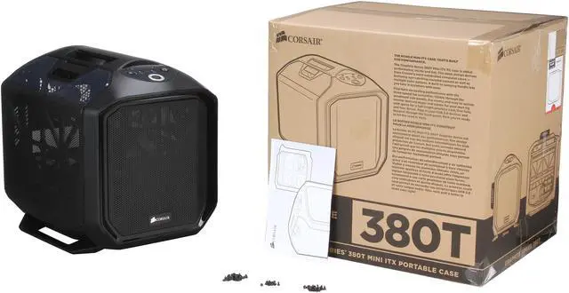 Alt view image 10 of 10 - Corsair Graphite Series CC-9011061-WW Black Steel / Plastic Mini-ITX 380T Portable Mini ITX Case