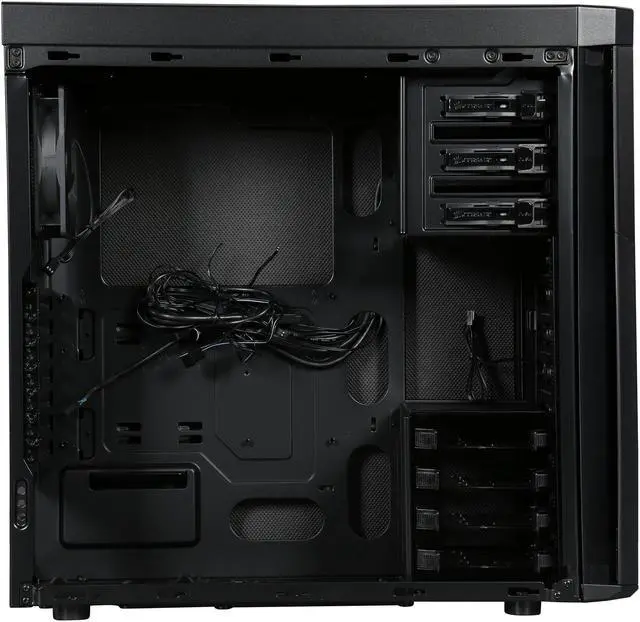 Alt view image 6 of 9 - Corsair Carbide Series 330R Blackout Edition CC-9011076-WW  Black Steel, Aluminum, and Plastic ATX Mid-Tower Computer Case