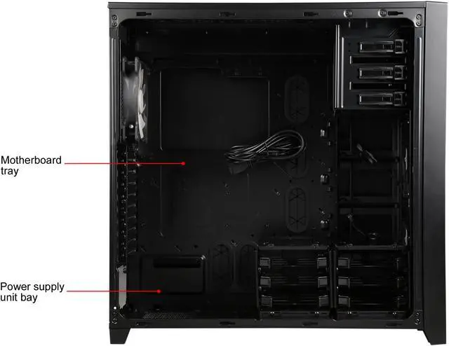 Alt view image 8 of 12 - Corsair Obsidian Series 750D Airflow CC-9011078-WW Black Brushed Aluminum and Steel ATX Full Tower Computer Case