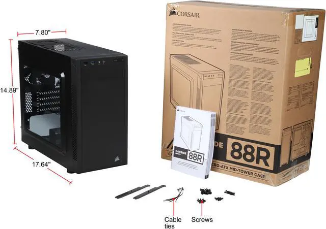 Alt view image 14 of 14 - Carbide Series 88R CC-9011086-WW Micro ATX Mid-Tower Computer Case