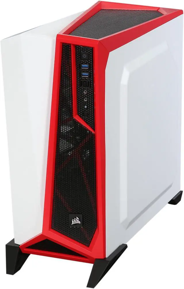 Alt view image 3 of 9 - Corsair Carbide Series SPEC-ALPHA SPEC-ALPHA (CC-9011083-WW) White / Red Steel ATX Mid Tower SPEC-ALPHA Mid-Tower Gaming Case
