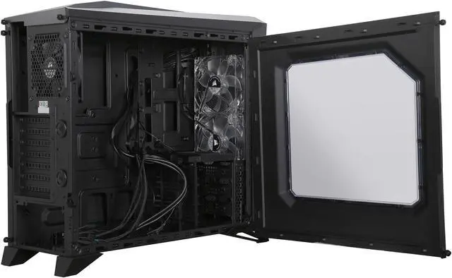 Alt view image 6 of 8 - Corsair Carbide Series SPEC-ALPHA Black / Silver Steel ATX Mid Tower Gaming Case ATX (not included) Power Supply