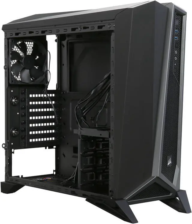 Alt view image 8 of 8 - Corsair Carbide Series SPEC-ALPHA Black / Silver Steel ATX Mid Tower Gaming Case ATX (not included) Power Supply