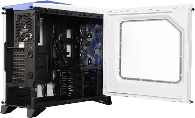 Alt view image 6 of 9 - Corsair Carbide Series CC-9011093-WW White / Blue ATX Mid Tower SPEC-ALPHA Mid-Tower Gaming Case ATX Power Supply