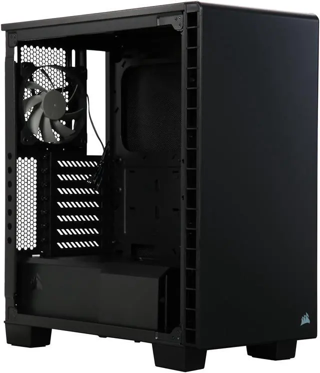 Alt view image 8 of 10 - Corsair 400Q (CC-9011100-WW) Black Steel ATX Mid Tower Computer Case