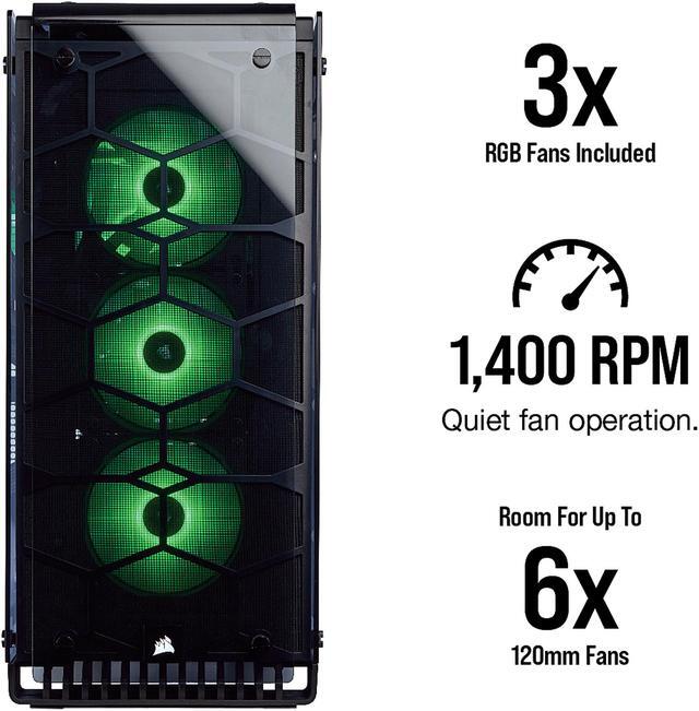 Alt view image 7 of 9 - Corsair Crystal Series 570X RGB CC-9011098-WW Steel / Tempered Glass ATX Mid Tower Case