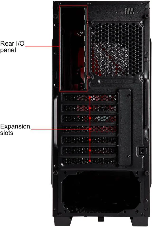 Alt view image 12 of 15 - Corsair Carbide SPEC-04 Black/Red Mid-Tower Gaming Case CC-9011107-WW