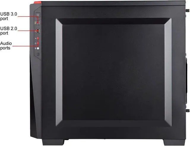 Alt view image 11 of 15 - Corsair Carbide SPEC-04 Black/Red Mid-Tower Gaming Case CC-9011107-WW