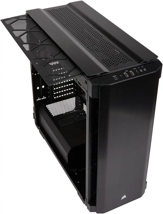 Alt view image 9 of 19 - Corsair Obsidian 500D CC-9011116-WW Black Aluminum / Tempered Glass ATX Mid Tower Computer Case