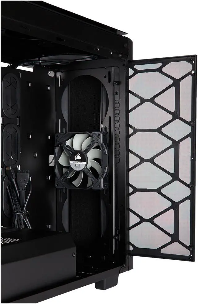 Alt view image 14 of 19 - Corsair Obsidian 500D CC-9011116-WW Black Aluminum / Tempered Glass ATX Mid Tower Computer Case