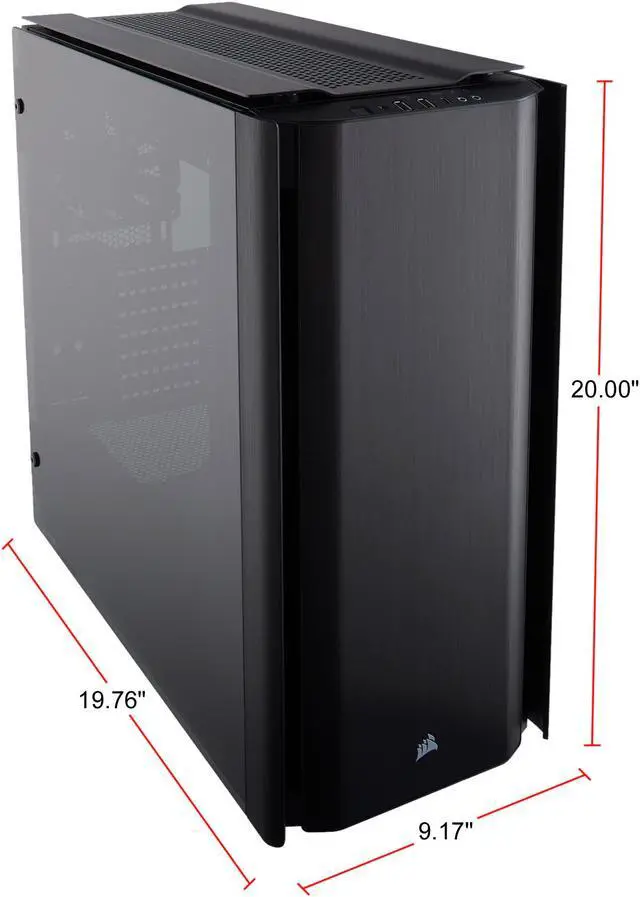 Alt view image 3 of 19 - Corsair Obsidian 500D CC-9011116-WW Black Aluminum / Tempered Glass ATX Mid Tower Computer Case