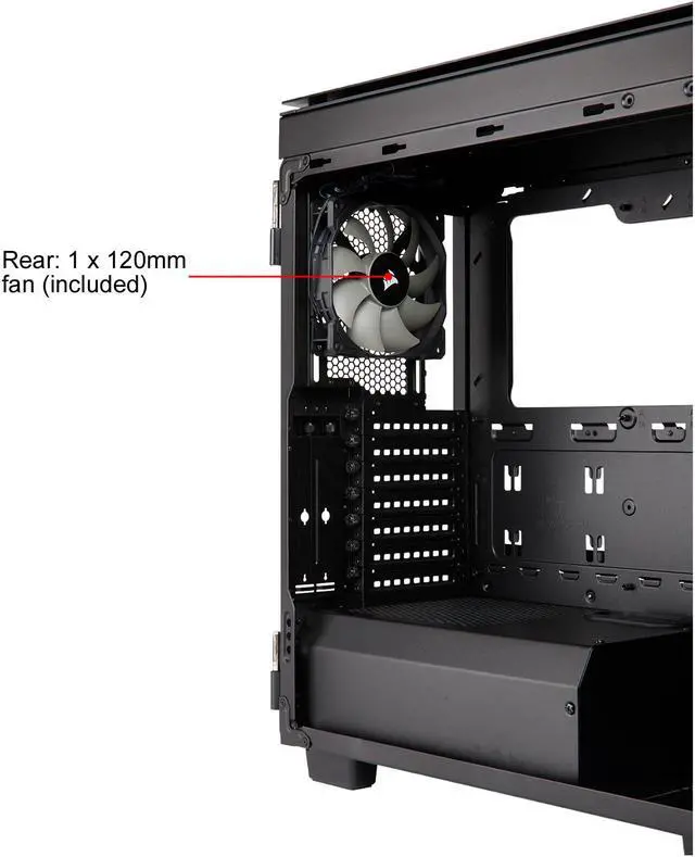 Alt view image 15 of 19 - Corsair Obsidian 500D CC-9011116-WW Black Aluminum / Tempered Glass ATX Mid Tower Computer Case