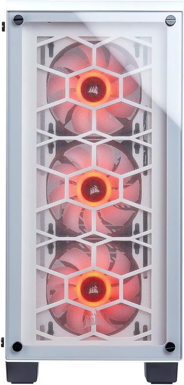 Alt view image 11 of 20 - Corsair Crystal 460X RGB White CC-9011129-WW White Steel / Tempered Glass ATX Mid Tower Computer Case