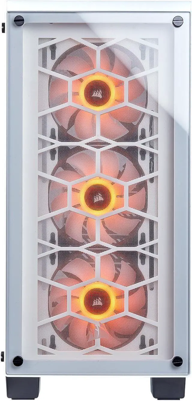 Alt view image 12 of 20 - Corsair Crystal 460X RGB White CC-9011129-WW White Steel / Tempered Glass ATX Mid Tower Computer Case