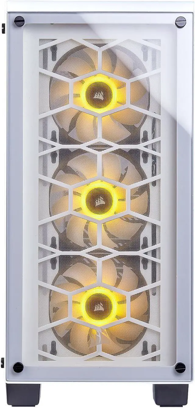 Alt view image 13 of 20 - Corsair Crystal 460X RGB White CC-9011129-WW White Steel / Tempered Glass ATX Mid Tower Computer Case