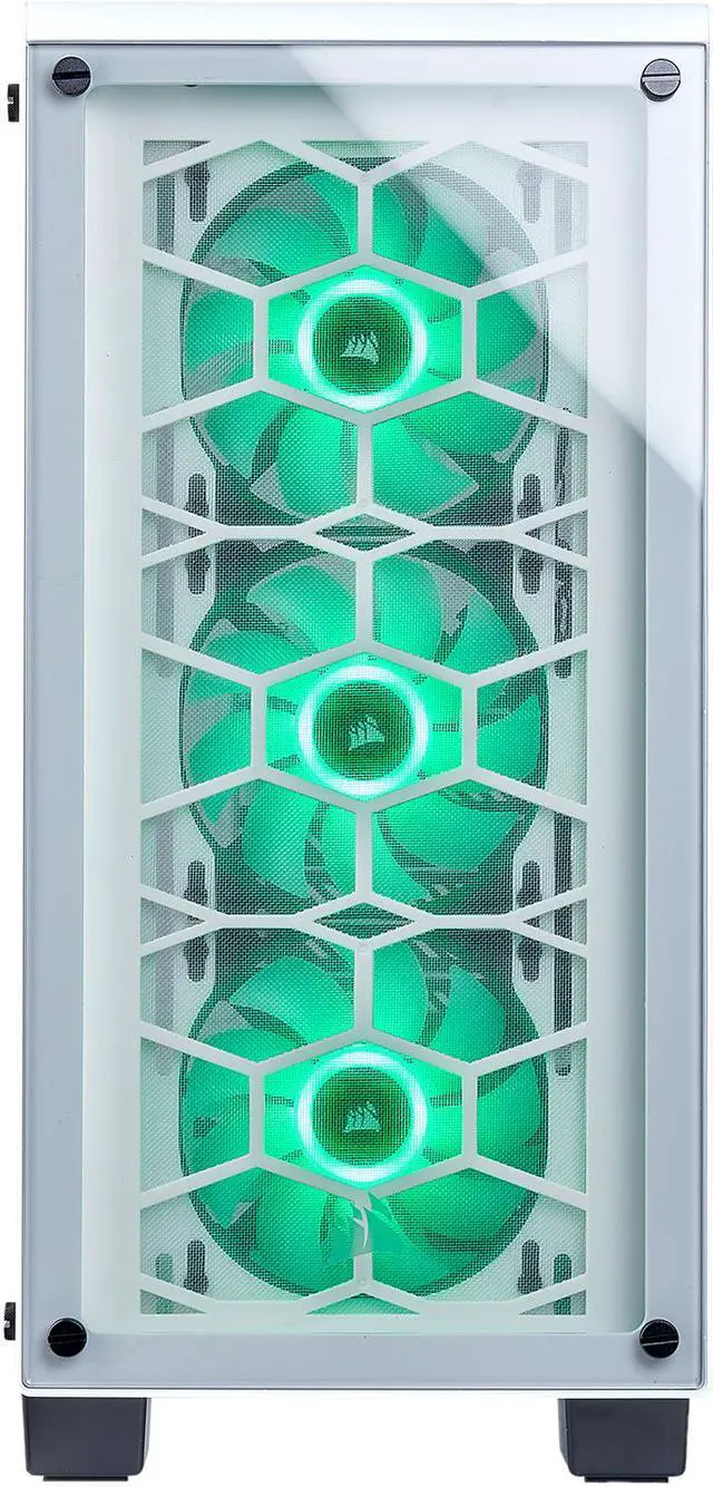 Alt view image 14 of 20 - Corsair Crystal 460X RGB White CC-9011129-WW White Steel / Tempered Glass ATX Mid Tower Computer Case