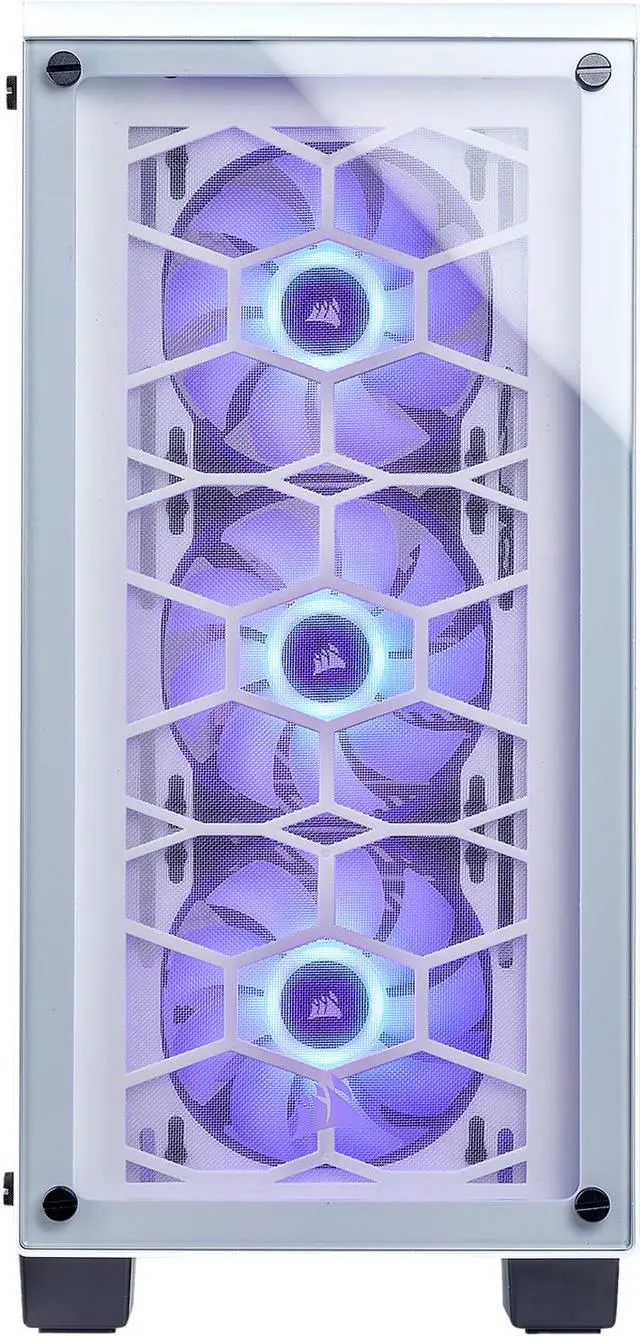 Alt view image 16 of 20 - Corsair Crystal 460X RGB White CC-9011129-WW White Steel / Tempered Glass ATX Mid Tower Computer Case
