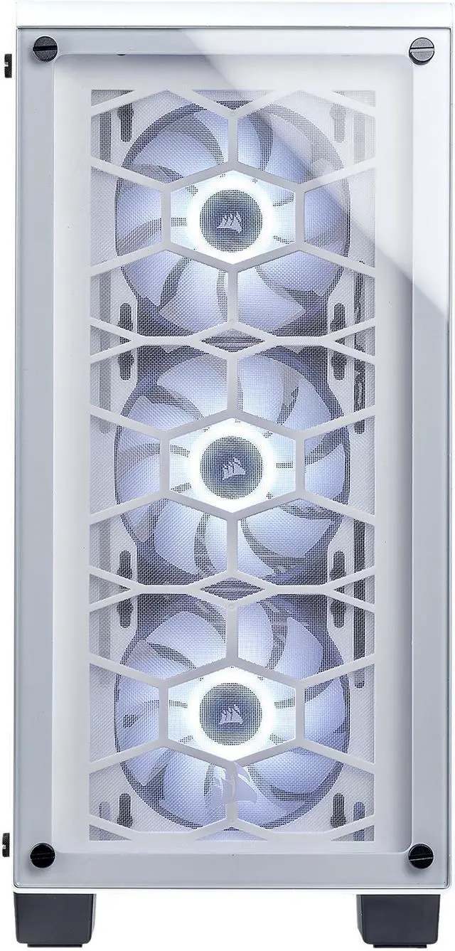 Alt view image 17 of 20 - Corsair Crystal 460X RGB White CC-9011129-WW White Steel / Tempered Glass ATX Mid Tower Computer Case
