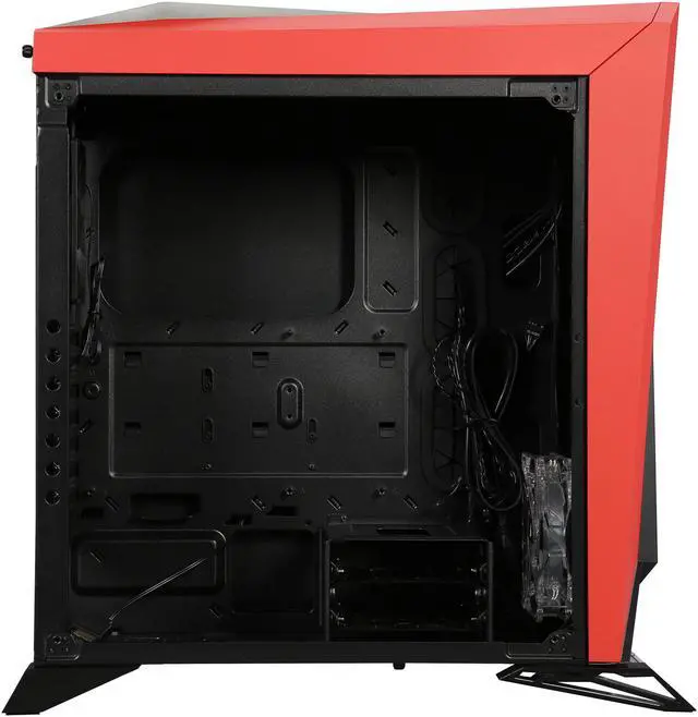 Alt view image 6 of 9 - CORSAIR Carbide Series SPEC-OMEGA Mid-Tower Tempered Glass Gaming Case, Black and Red CC-9011120-WW