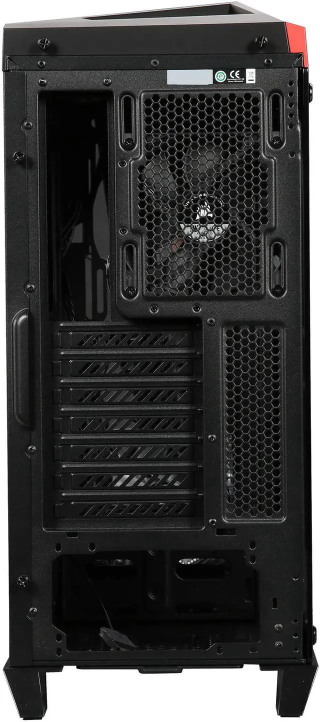 Alt view image 8 of 9 - CORSAIR Carbide Series SPEC-OMEGA Mid-Tower Tempered Glass Gaming Case, Black and Red CC-9011120-WW