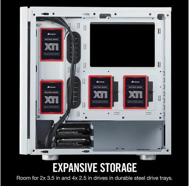 Alt view image 6 of 8 - Corsair Carbide Series 275R CC-9011133-WW White Steel / Plastic / Tempered Glass ATX Mid Tower Gaming Case