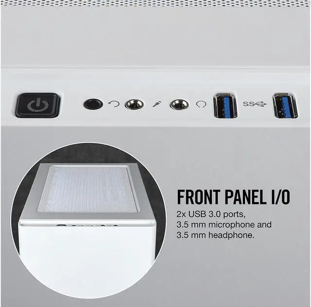 Alt view image 8 of 8 - Corsair Carbide Series 275R CC-9011133-WW White Steel / Plastic / Tempered Glass ATX Mid Tower Gaming Case