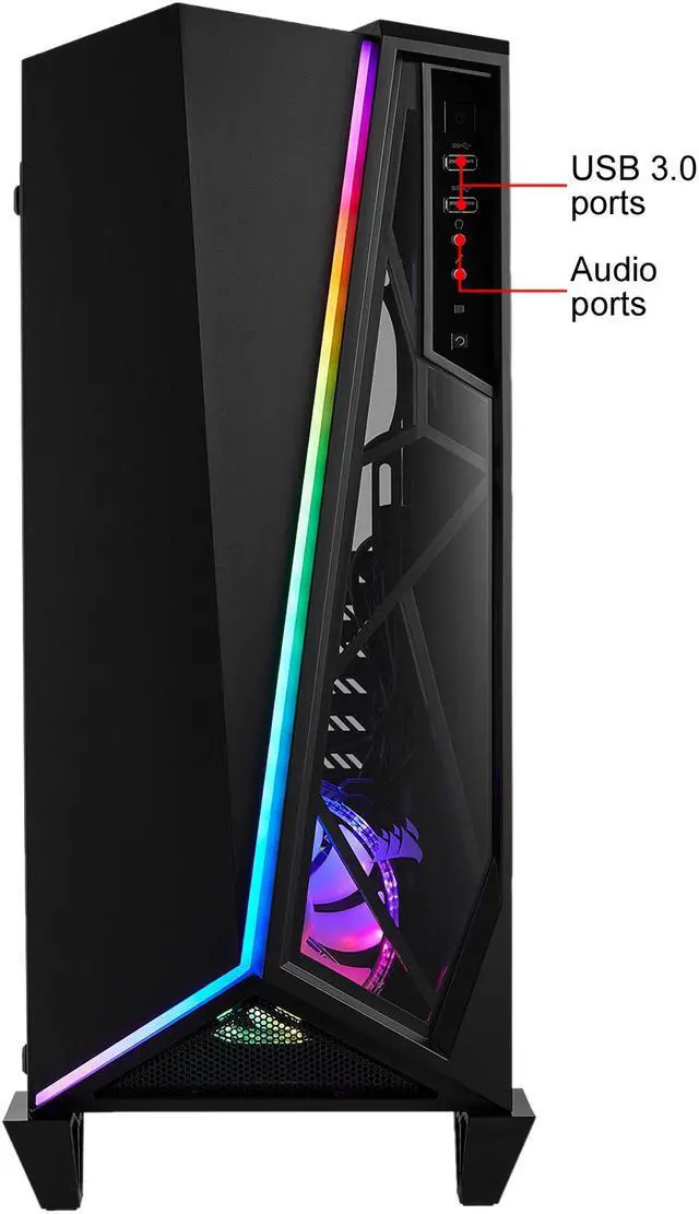 Alt view image 15 of 19 - CORSAIR Carbide Series SPEC-OMEGA RGB Tempered Glass Mid-Tower ATX Gaming Case