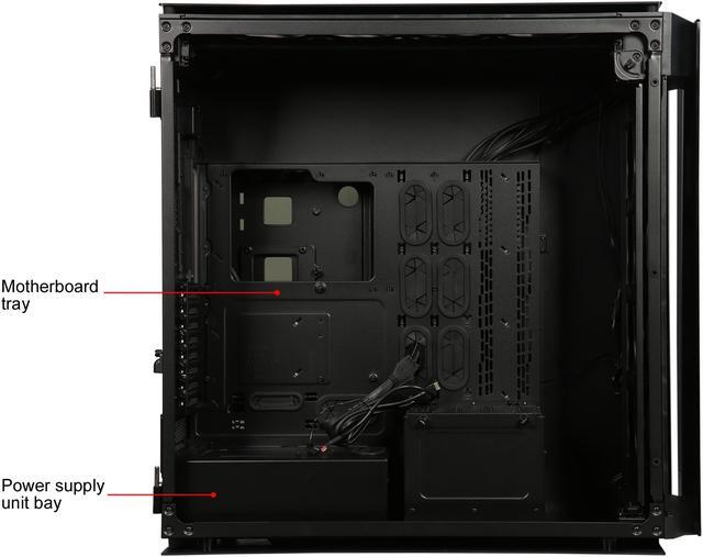Alt view image 7 of 12 - Corsair Obsidian Series 1000D CC-9011148-WW Super Tower Case, Premium Tempered Glass and Aluminum Smart Case